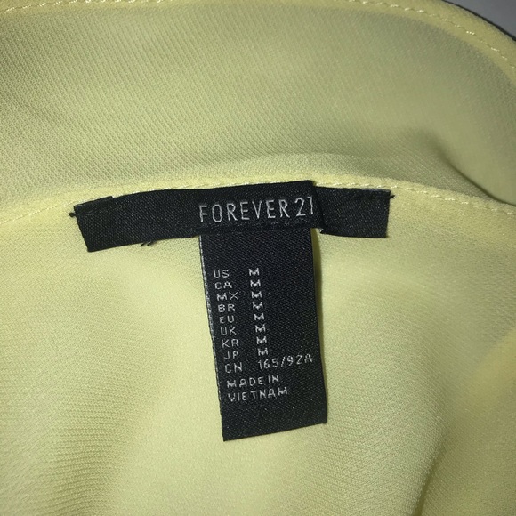 2/$30 FOREVER 21 NWOT SIZE M CROP CAMI TANK LEMON YELLOW - Picture 8 of 11